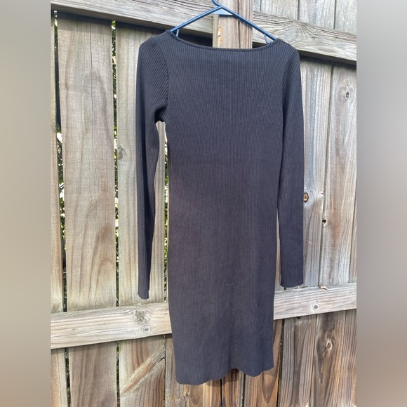 Vince Square Neck Ribbed Dress - Picture 3 of 5